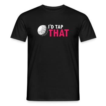I'd Tap That Funny Golf Humor Joke Saying - Men's T-Shirt - black - Front - AI Model Male 178 light (178cm)