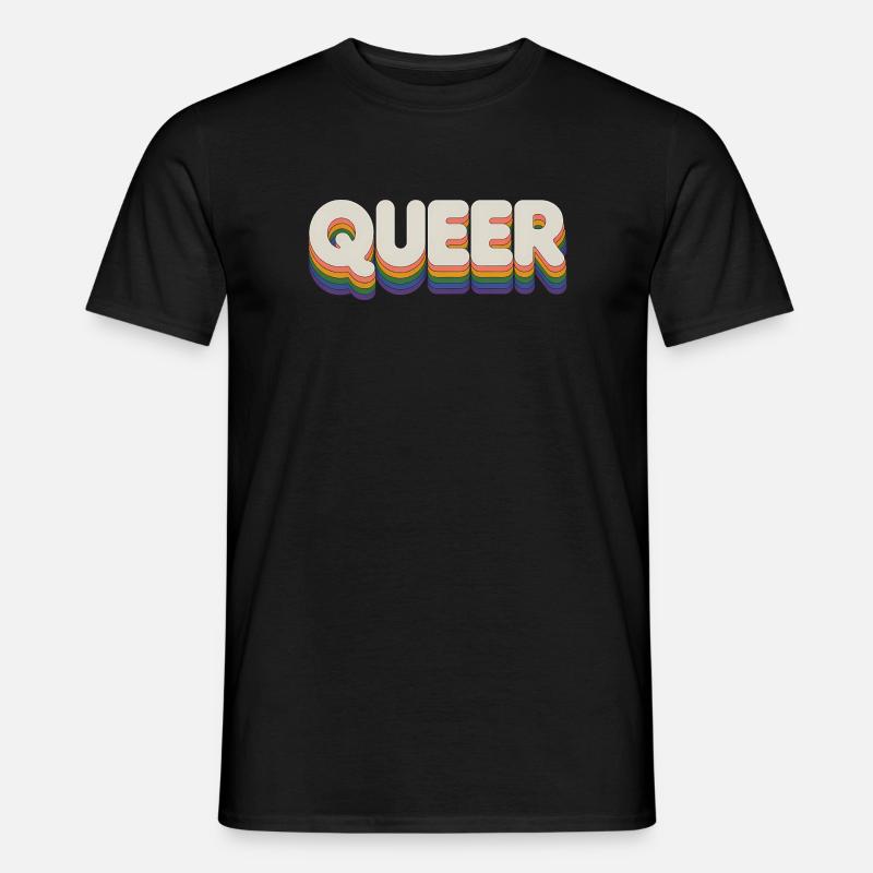 Queer - Cool Pride Logo - Männer T-Shirt - Schwarz