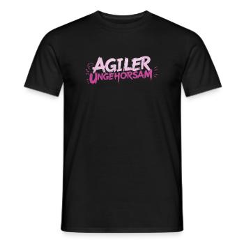 Agiler Ungehorsam - Männer T-Shirt - Schwarz - Vorne - AI Model Male 178 light (178cm)