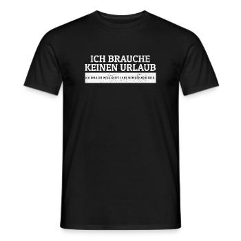 SARCASM - More coffee. Fewer people. - Men's T-Shirt - black - Front - AI Model Male 178 light (178cm)