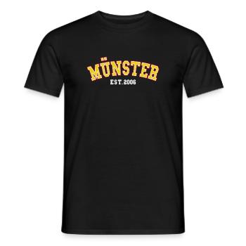 Münster Est. 2006 - Men's T-Shirt - black - Front - AI Model Male 178 light (178cm)