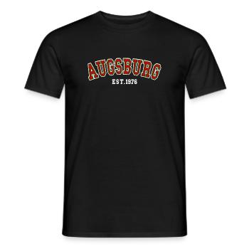 Augsburg Est. 1976 - Men's T-Shirt - black - Front - AI Model Male 178 light (178cm)