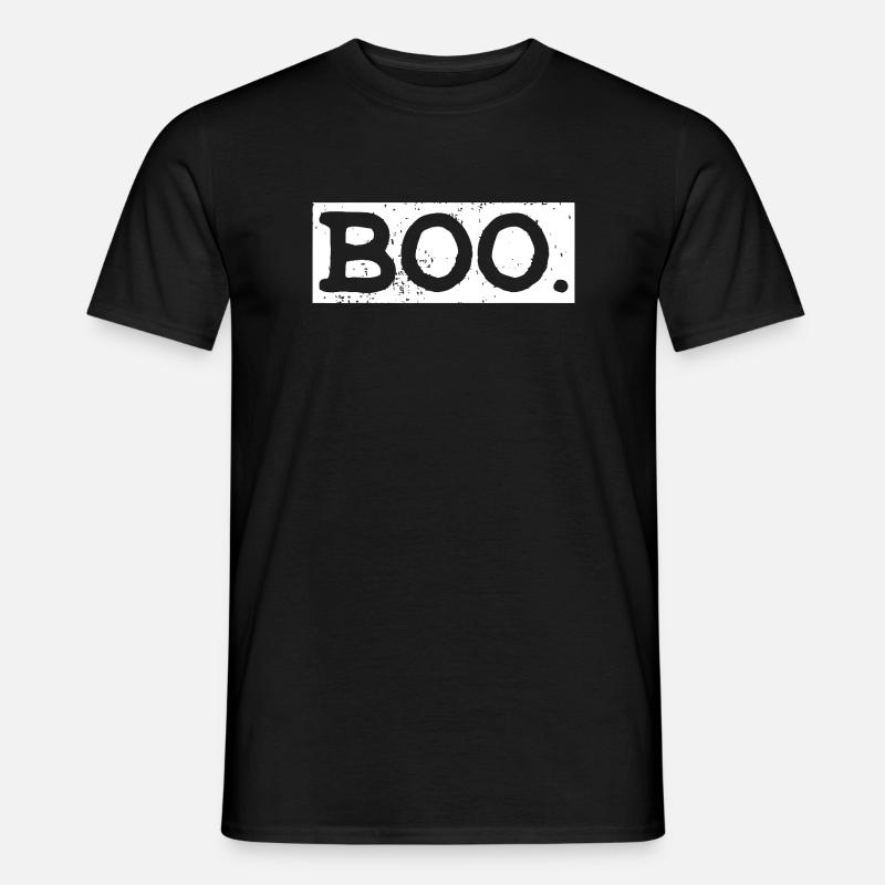 Boo Bold Halloween Typografie - Männer T-Shirt - Schwarz