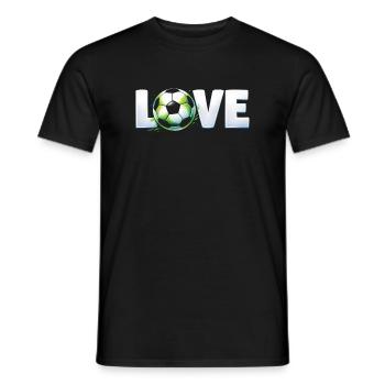 Liebe zum Design von Rundballen im Fußball - Männer T-Shirt - Schwarz - Vorne - AI Model Male 178 light (178cm)