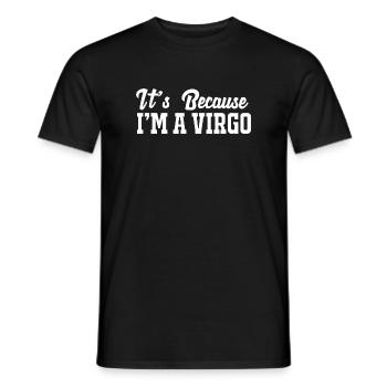 Sternzeichen Jungfrau - Männer T-Shirt - Schwarz - Vorne - AI Model Male 178 light (178cm)