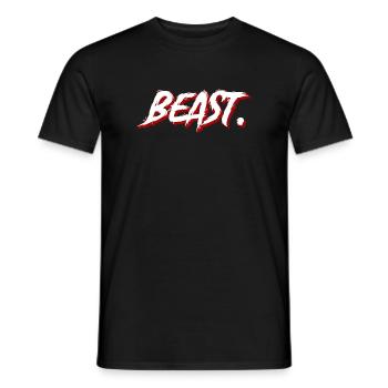 Beast Graffiti Pinseltext - Männer T-Shirt - Schwarz - Vorne - AI Model Male 178 light (178cm)