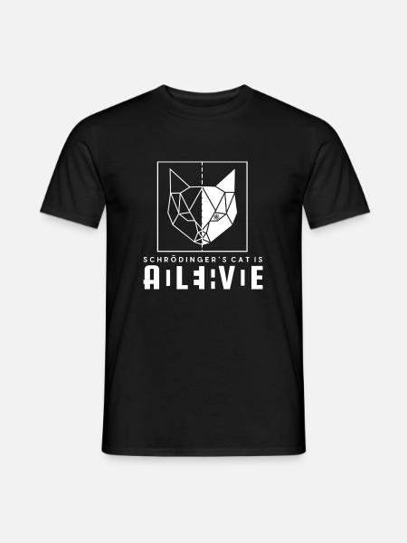 WANTED DEAD AND ALIVE PHYSIK SCHRÖDINGERS KATZE - Männer T-Shirt - Schwarz