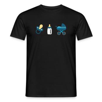Baby Geburt 2025 Geschenk Geschenkidee - Männer T-Shirt - Schwarz - Vorne - AI Model Male 178 light (178cm)