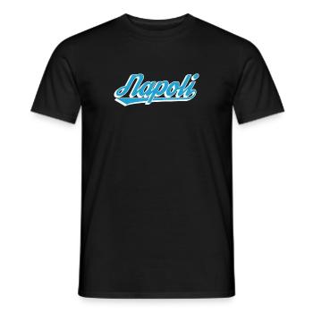 Napoli Retro Script Blue - Men's T-Shirt - black - Front - AI Model Male 178 light (178cm)