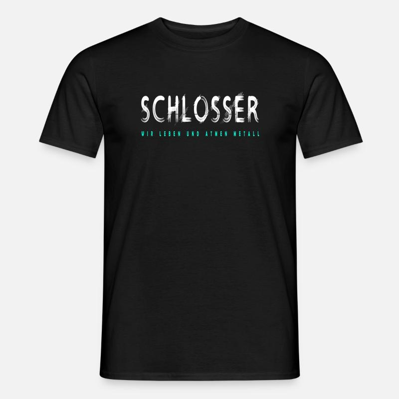 Schlosser Handwerker Design - Männer T-Shirt - Schwarz