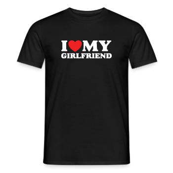 J’aime ma petite amie - T-shirt homme - noir - Devant - AI Model Male 178 light (178cm)