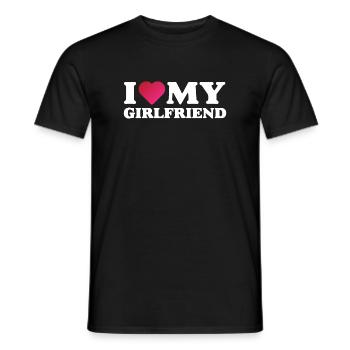 J’aime ma petite amie - T-shirt homme - noir - Devant - AI Model Male 178 light (178cm)