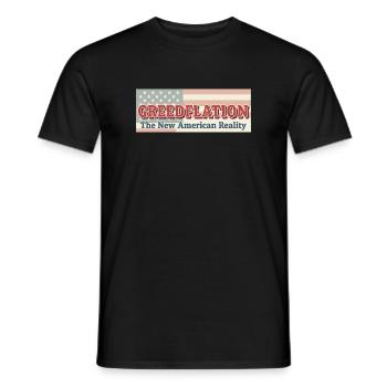 Kritik an amerikanischer Geldpolitik - Männer T-Shirt - Schwarz - Vorne - AI Model Male 178 light (178cm)