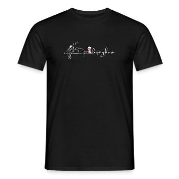 Lapin endormi - T-shirt homme - noir - Devant - AI Model Male 178 light (178cm)