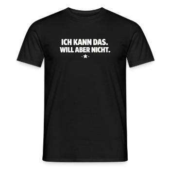 Je peux le faire, mais je ne veux pas - T-shirt homme - noir - Devant - AI Model Male 178 light (178cm)
