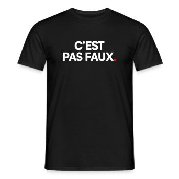 IT'S NOT WRONG | Minimal humor expression - Men's T-Shirt - black - Front - AI Model Male 178 light (178cm)