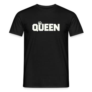 Bloc de fonts de la Couronne Reine - T-shirt homme - noir - Devant - AI Model Male 178 light (178cm)