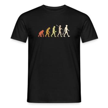 Tennis Evolution Lustiges Tennisspieler-Geschenk - Männer T-Shirt - Schwarz - Vorne - AI Model Male 178 light (178cm)