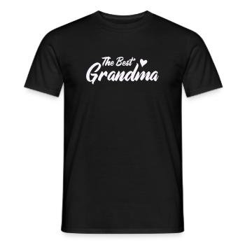 Meilleur design de cœur de grand-mère - T-shirt homme - noir - Devant - AI Model Male 178 light (178cm)