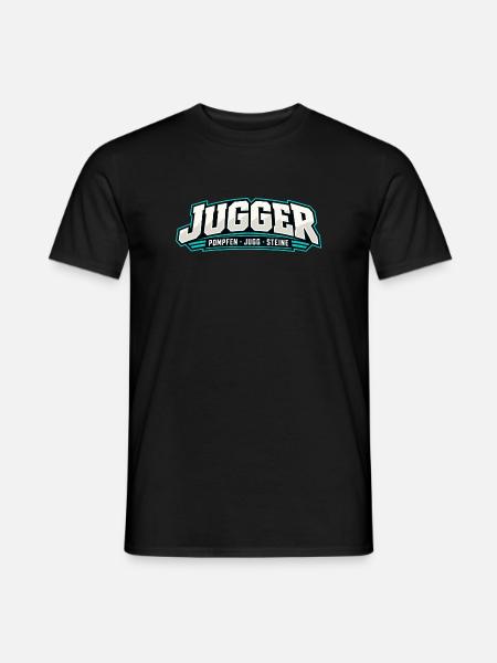 Jugger Logo Retro Neon Stil - Männer T-Shirt - Schwarz