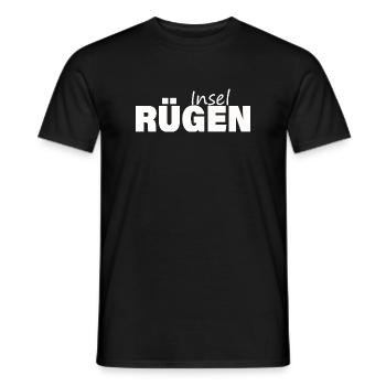 INSEL RÜGEN - Männer T-Shirt - Schwarz - Vorne - AI Model Male 178 light (178cm)