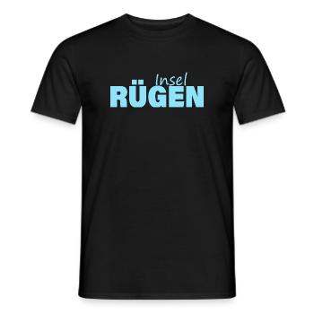 INSEL RÜGEN - Männer T-Shirt - Schwarz - Vorne - AI Model Male 178 light (178cm)
