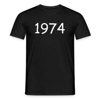 1974 50e anniversaire modèle blanc - T-shirt homme - noir - Devant - AI Model Male 178 light (178cm)