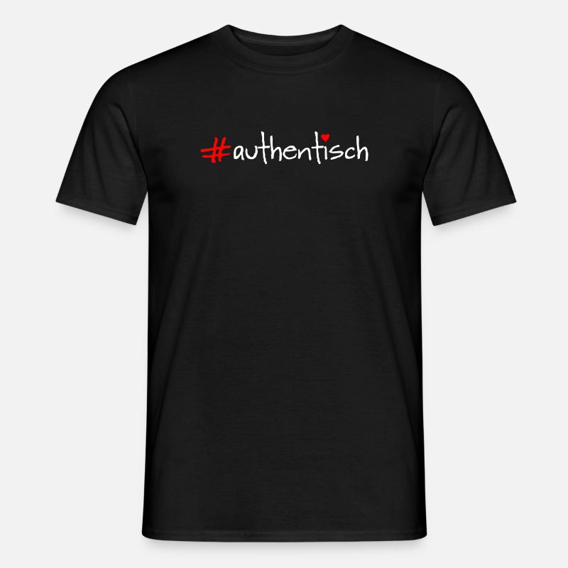 authentisch - Männer T-Shirt - Schwarz