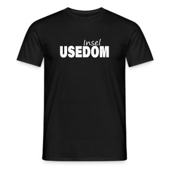 USEDOM - Männer T-Shirt - Schwarz - Vorne - AI Model Male 178 light (178cm)