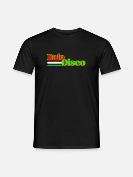 Italo Disco vintage - Miesten T-paita - musta