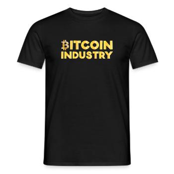 Bitcoin Industrie - Männer T-Shirt - Schwarz - Vorne - AI Model Male 178 light (178cm)