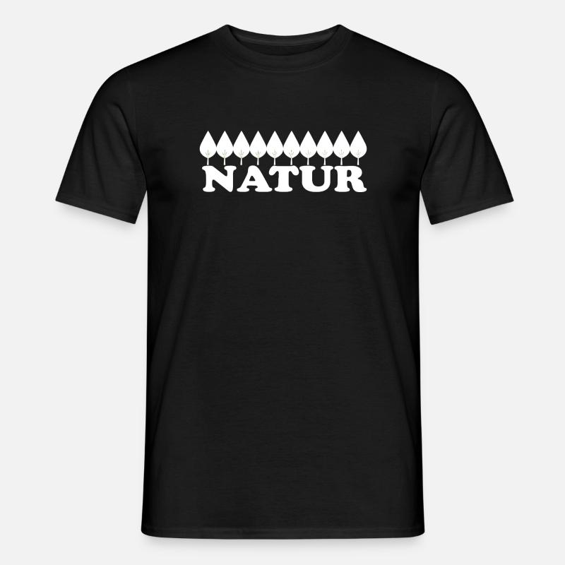 NATUR - Männer T-Shirt - Schwarz