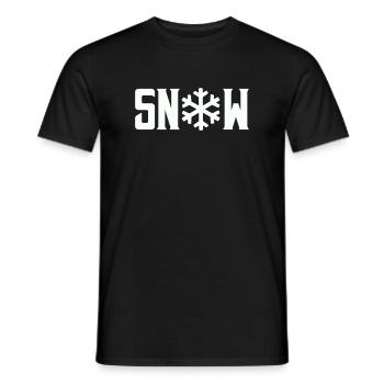 Snow - Men's T-Shirt - black - Front - AI Model Male 178 light (178cm)