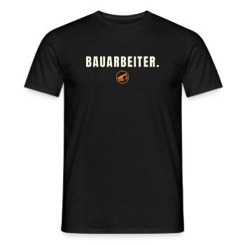 BAUARBEITER. Minimalist Job Success Edition - Männer T-Shirt - Schwarz - Vorne - AI Model Male 178 light (178cm)