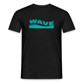Wave - Men's T-Shirt - black - Front - AI Model Male 178 light (178cm)