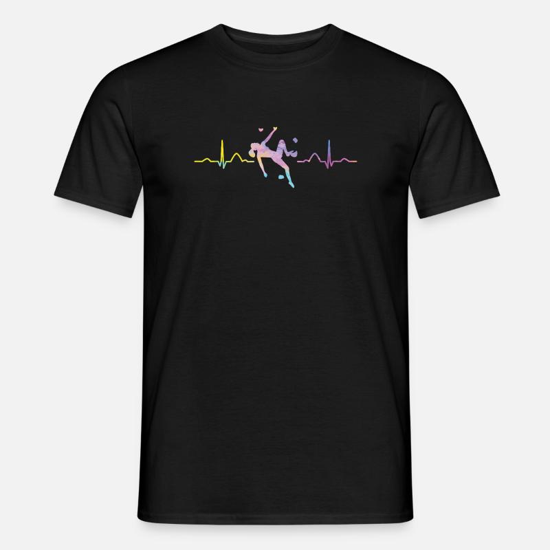 Boulderer Herzschlag Boulder Bouldern - Männer T-Shirt - Schwarz
