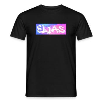 Elias Name Geschenk Geschenkidee Galaxie - Männer T-Shirt - Schwarz - Vorne - AI Model Male 178 light (178cm)