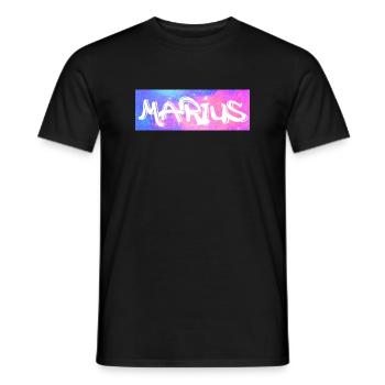 Marius Name Geschenk Geschenkidee Galaxie - Männer T-Shirt - Schwarz - Vorne - AI Model Male 178 light (178cm)