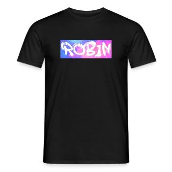 Robin Nom cadeau idée de cadeau galaxie - T-shirt homme - noir - Devant - AI Model Male 178 light (178cm)