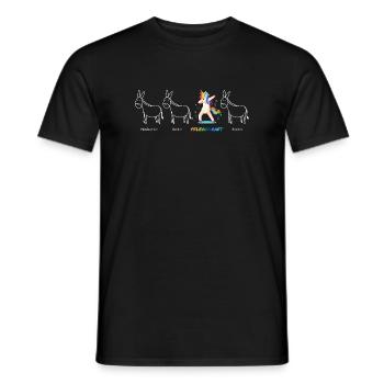PFLEGEKRAFT Einhorn Beruf Besonders Einzigartig - Männer T-Shirt - Schwarz - Vorne - AI Model Male 178 light (178cm)
