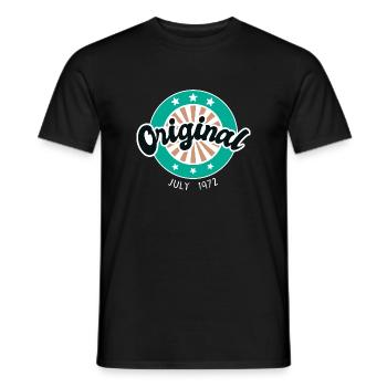 July 1972 - 50th birthday gift. Awesome. - Men's T-Shirt - black - Front - AI Model Male 178 light (178cm)