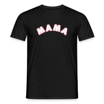MAMA Cool Mom Print - Männer T-Shirt - Schwarz - Vorne - AI Model Male 178 light (178cm)