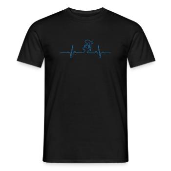 Schwimmen Herzschlag Triathlon Heartbeat Sport - Männer T-Shirt - Schwarz - Vorne - AI Model Male 178 light (178cm)