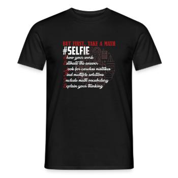 Math Teacher Math Teacher Take A Math Selfie - Men's T-Shirt - black - Front - AI Model Male 178 light (178cm)