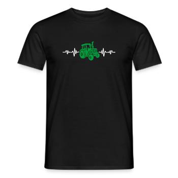 Traktor Herzschlag Bauer - Männer T-Shirt - Schwarz - Vorne - AI Model Male 178 light (178cm)