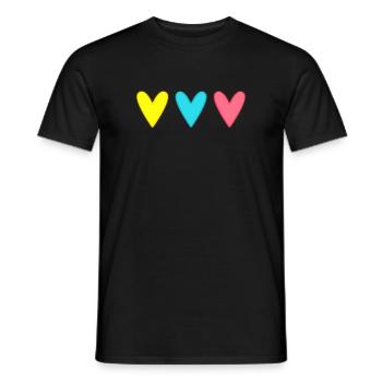 HERZ. VIELEN DANK. GELIEBTE. MEISTER. DANKE HERRIN. - Männer T-Shirt - Schwarz - Vorne - AI Model Male 178 light (178cm)