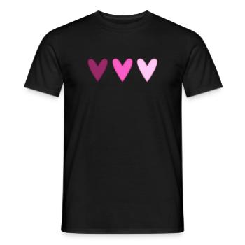HERZ. VIELEN DANK. GELIEBTE. MEISTER. DANKE HERRIN. - Männer T-Shirt - Schwarz - Vorne - AI Model Male 178 light (178cm)