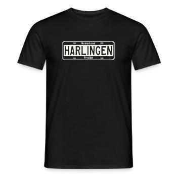 T-Shirt Harlingen Hoodie Ijsselmeer Holland - T-shirt homme - noir - Devant - AI Model Male 178 light (178cm)