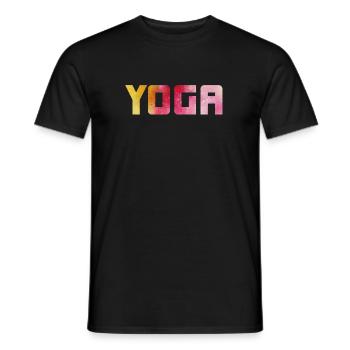 Yoga Holi Méditation om Namaste Aquarelle - T-shirt homme - noir - Devant - AI Model Male 178 light (178cm)