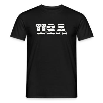USA Bloc Police Rétro Patriotique - T-shirt homme - noir - Devant - AI Model Male 178 light (178cm)